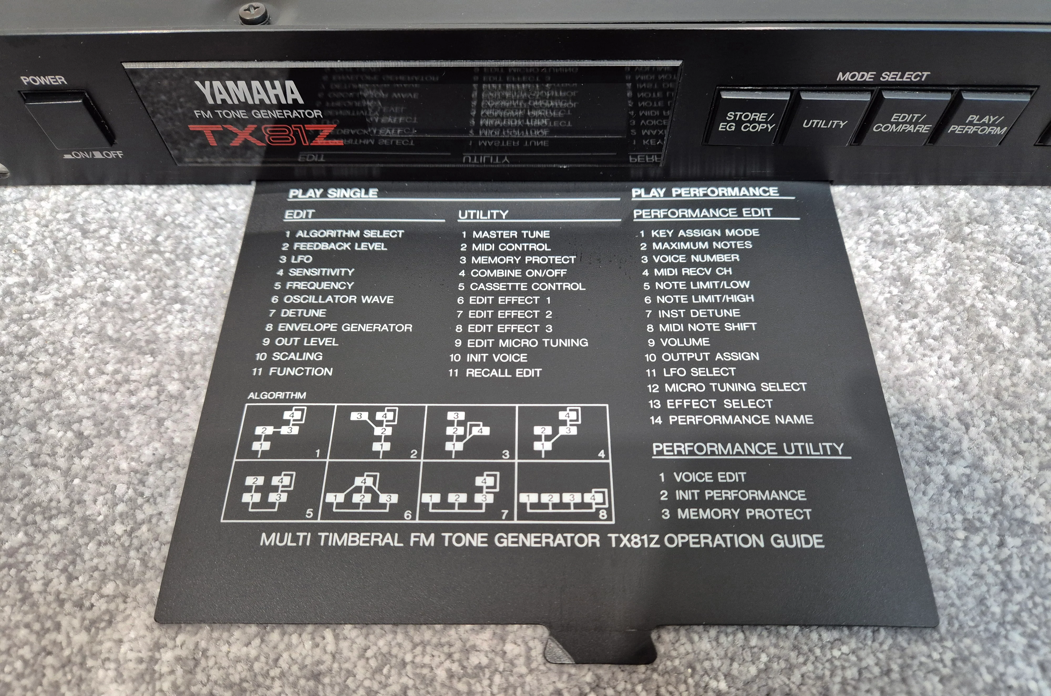 Yamaha TX81Z - Rack Mounted Frequency Modulation Music Synthesizer - Image 4