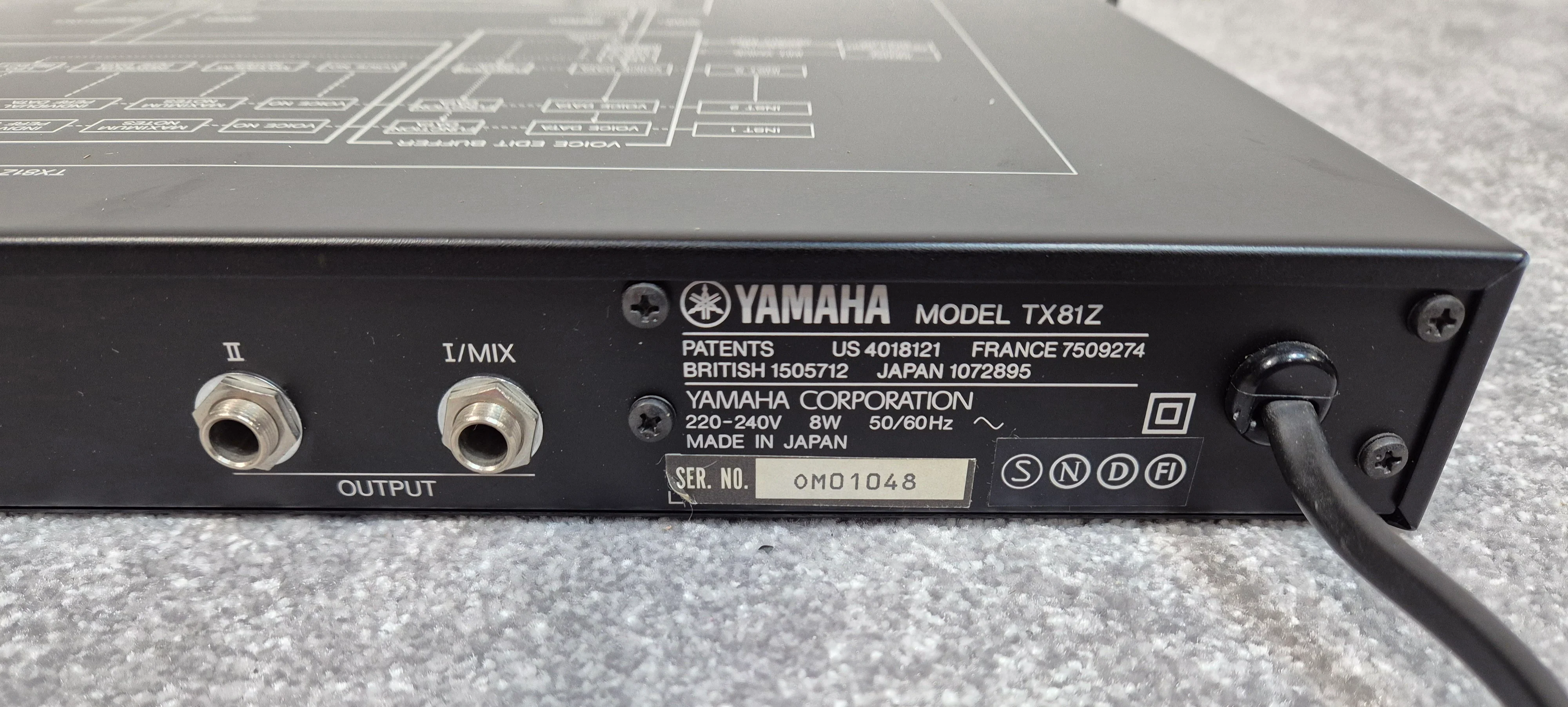 Yamaha TX81Z - Rack Mounted Frequency Modulation Music Synthesizer - Image 8