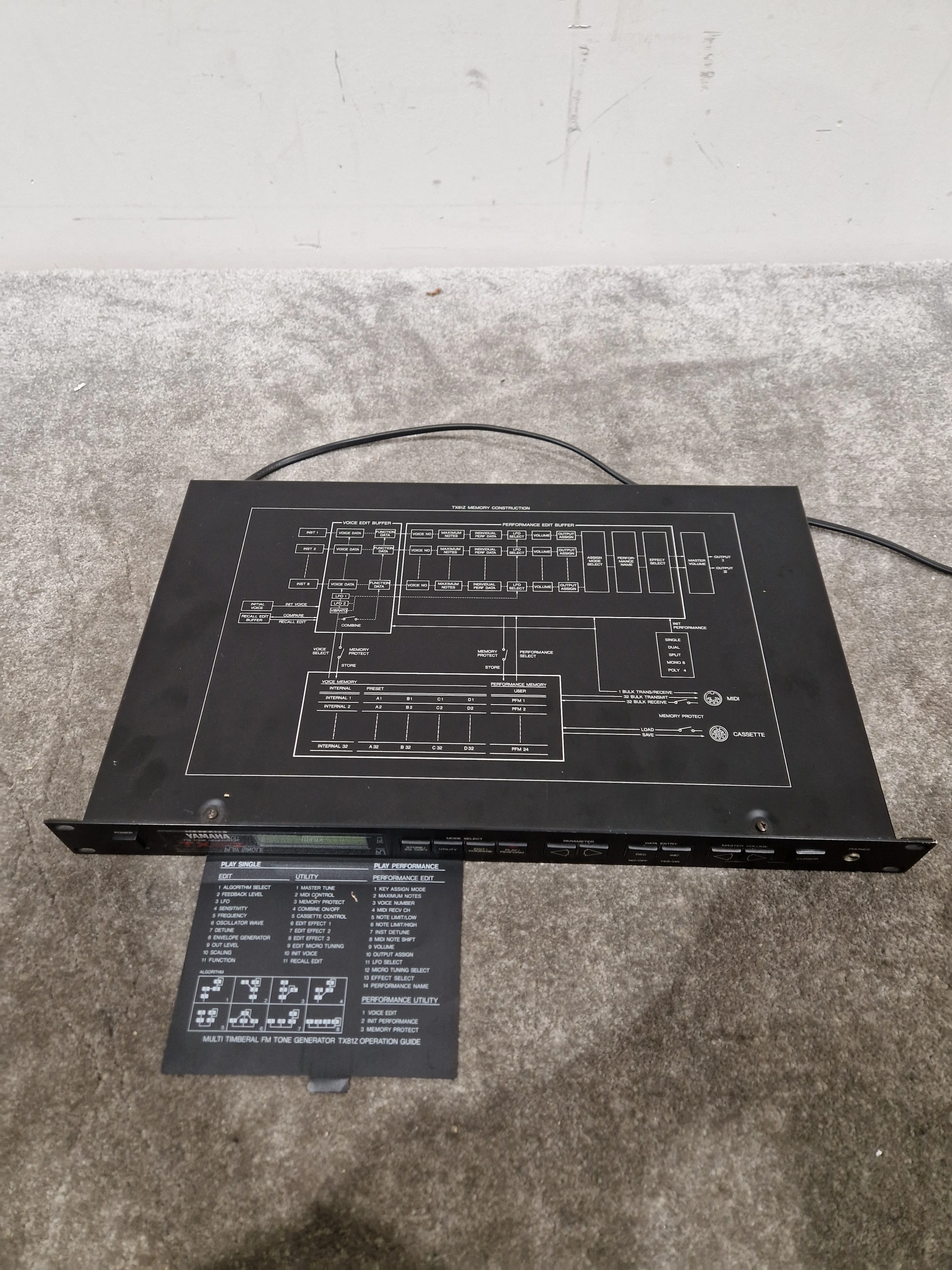 Yamaha TX81Z - FM Synthesizer Module - Excellent w/ Power Supply - Image 6