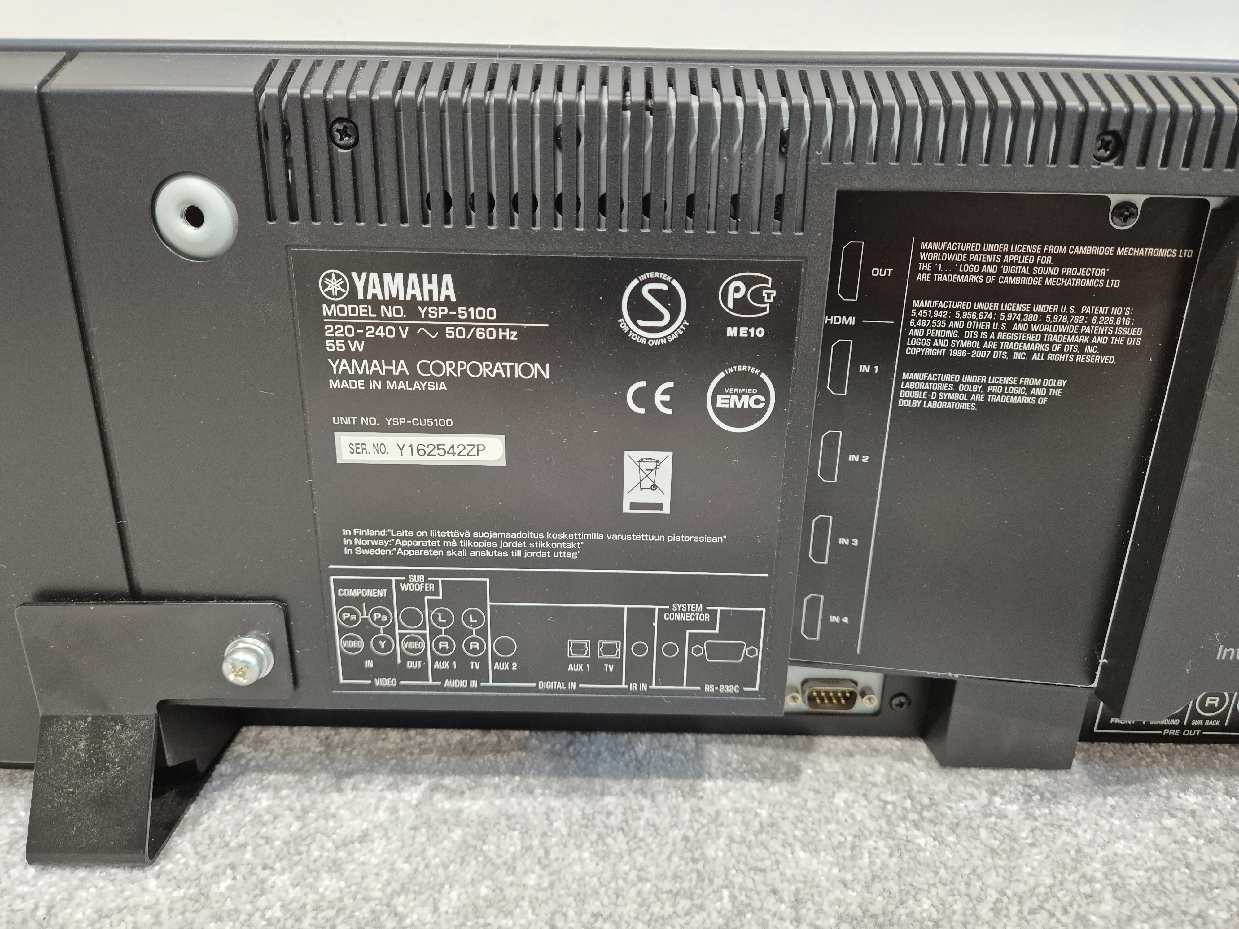 Yamaha Ysp-5100 Sound Bar - Dolby Atmos, True Soundscape - Excellent w/ Original Box - Image 8